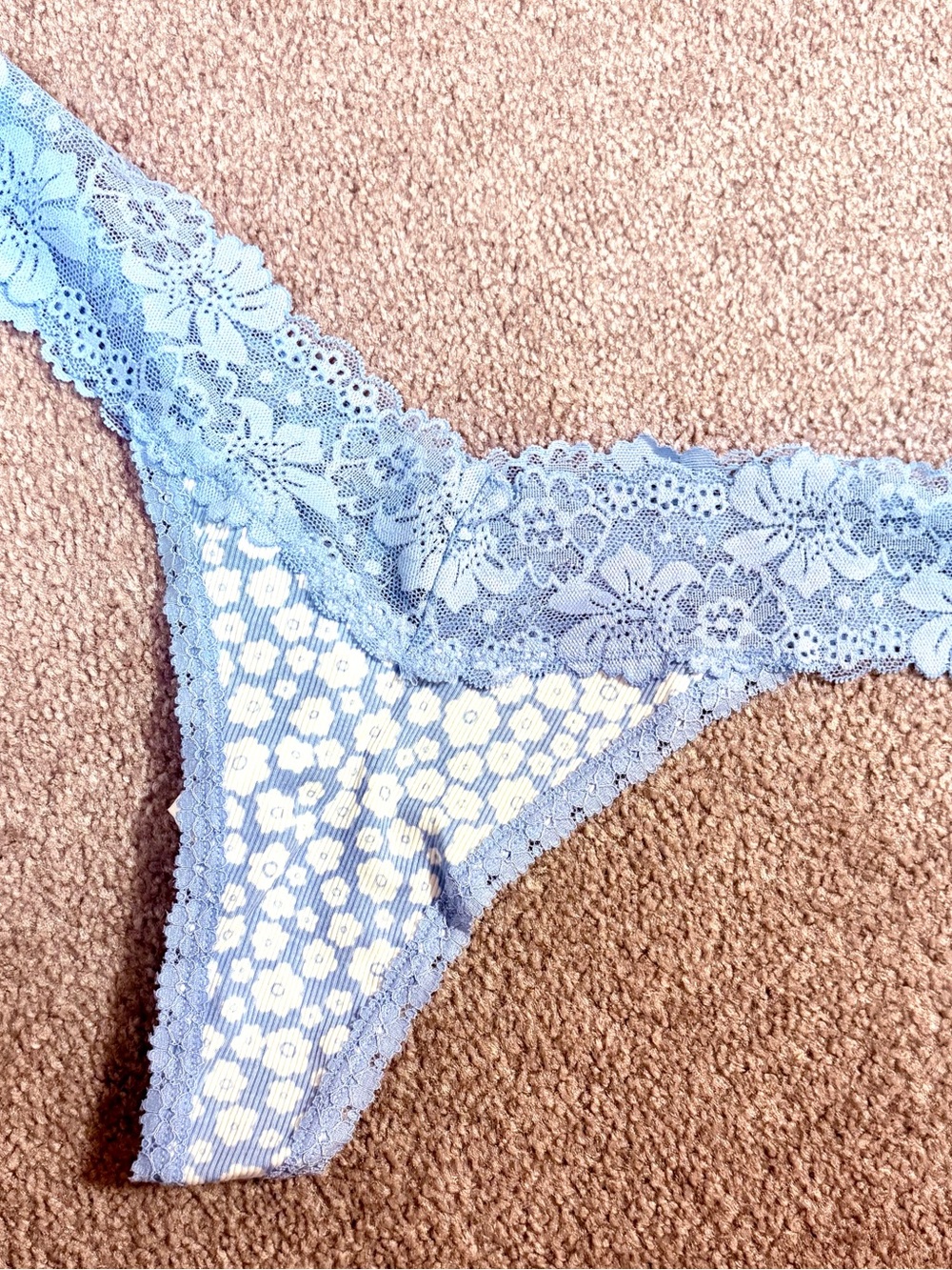 Floral Lace Thong Panty